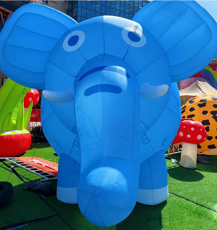 充氣膨脹動(dòng)物園卡通老虎大象長頸鹿斑馬戶外商場發(fā)光美陳裝飾氣模